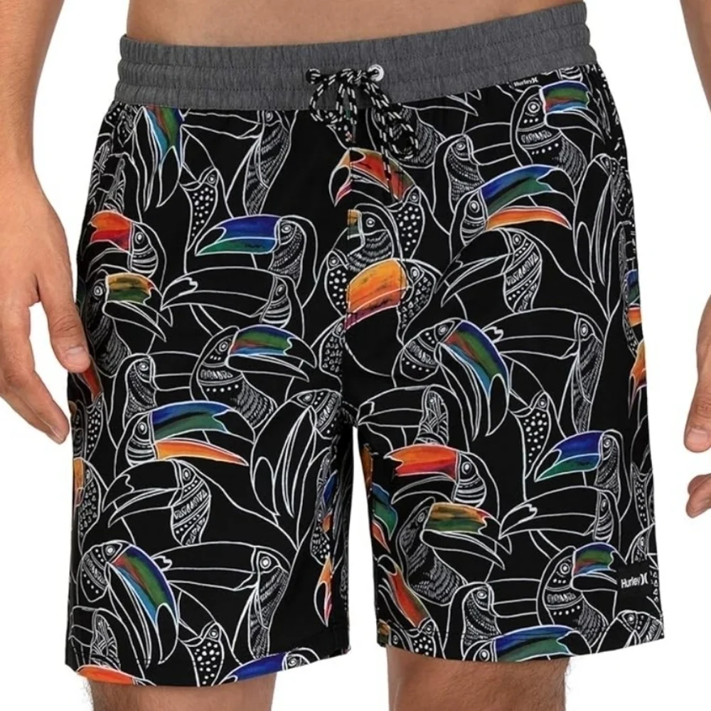 Hurley Party Pack Volley Swim Shorts Trunks Hawaiian Tropical Casual Mens Medium
